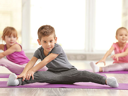 4 - 6 years old enjoying yoga classes