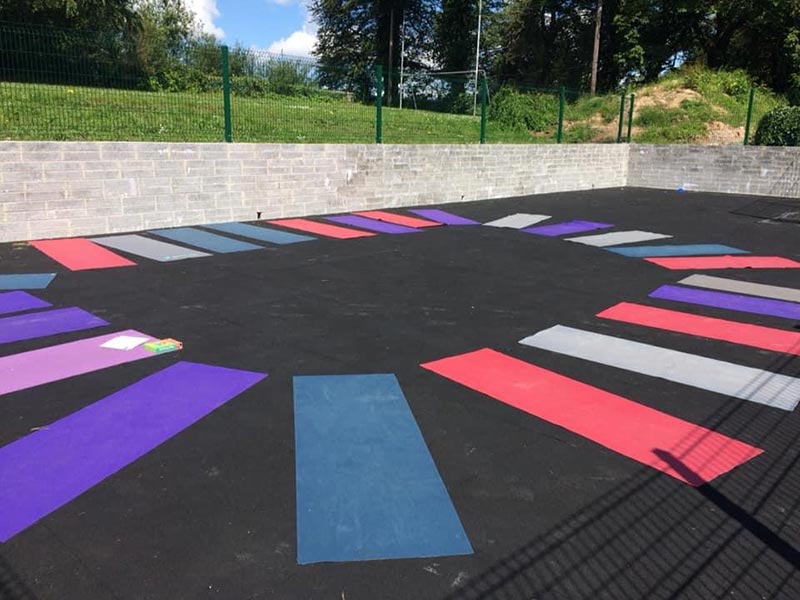 primary school mats ready for yoga